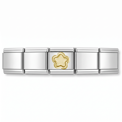 Charm Estrella (Silueta) en pulsera italiana de eslabones