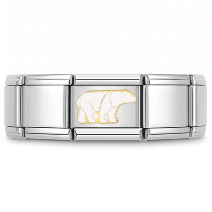 Charm Oso en pulsera italiana de eslabones