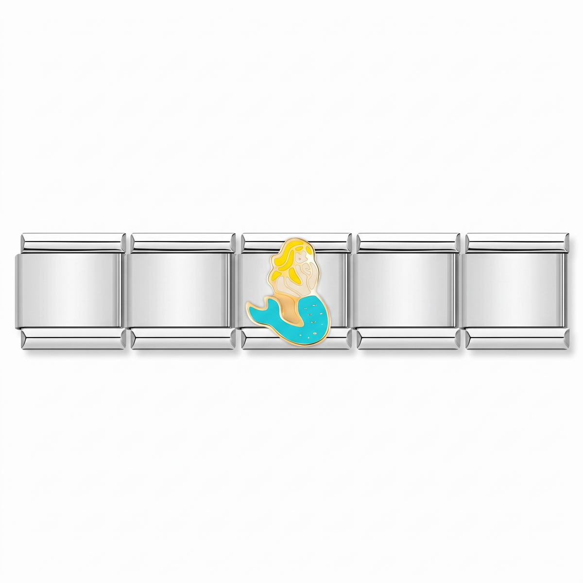 Charm Sirena en pulsera italiana de eslabones