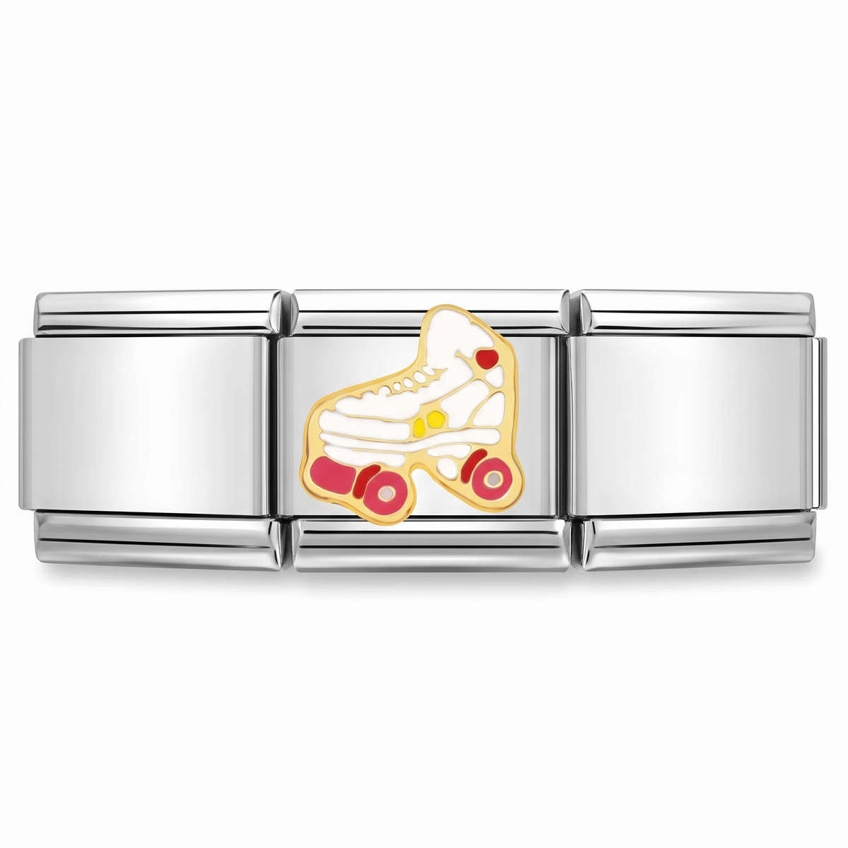 Charm Patines en pulsera italiana de eslabones
