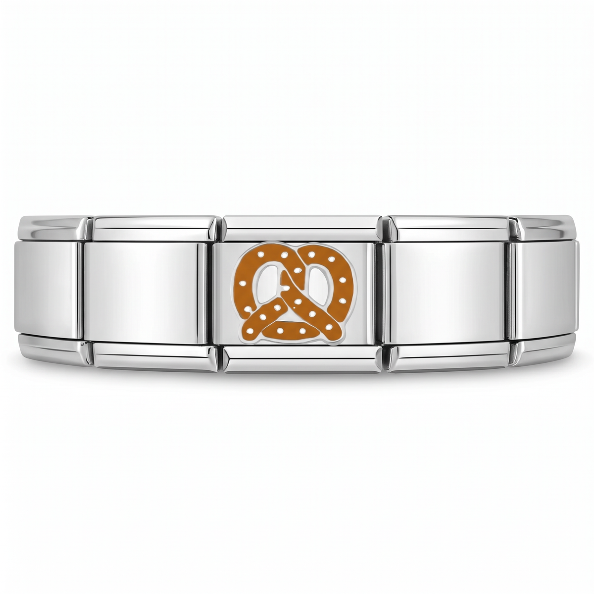 Charm Pretzels en pulsera italiana de eslabones