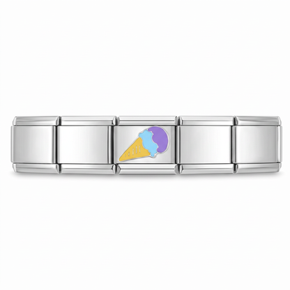 Charm Helado en pulsera italiana de eslabones