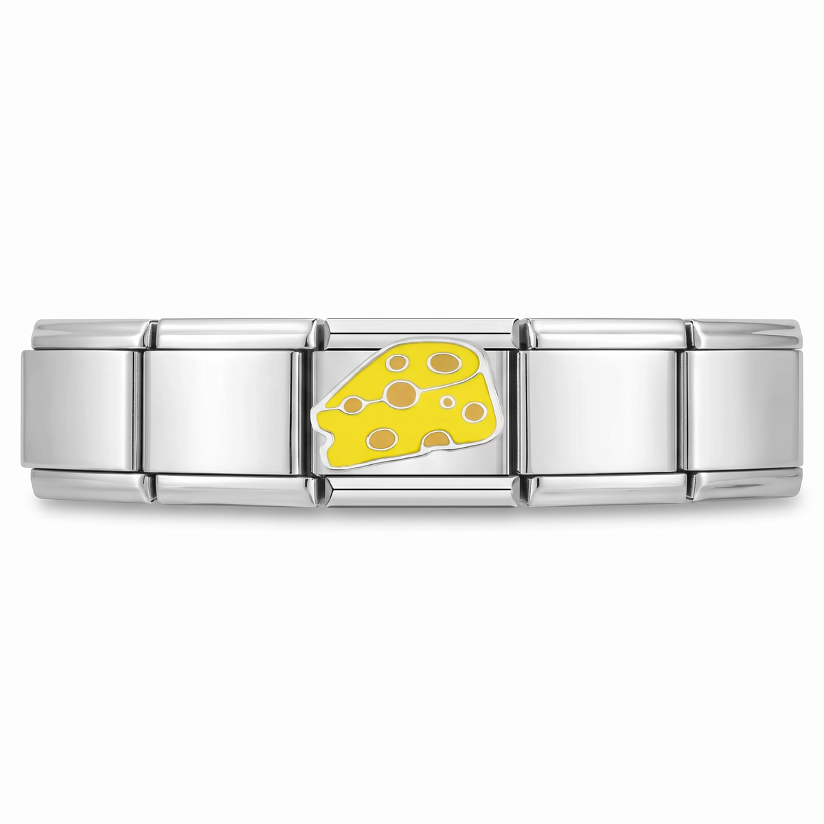 Charm Queso en pulsera italiana de eslabones