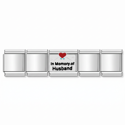 Charm Esposo Memoria en pulsera italiana de eslabones