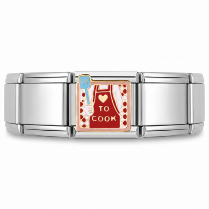 Charm Cocina en pulsera italiana de eslabones