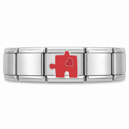 Charm Rompe cabezas en pulsera italiana de eslabones