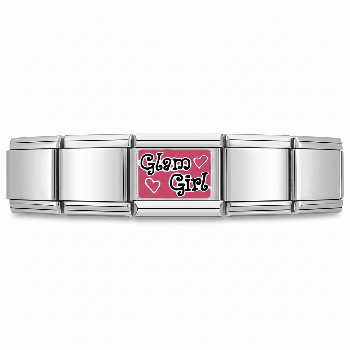 Charm Glam Girl en pulsera italiana de eslabones