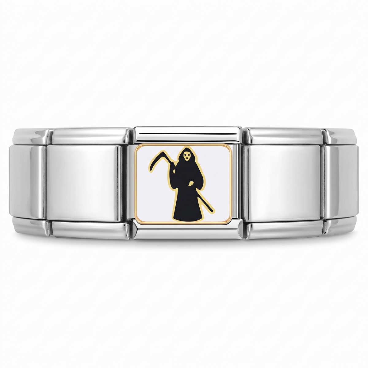 Charm La muerte en pulsera italiana de eslabones
