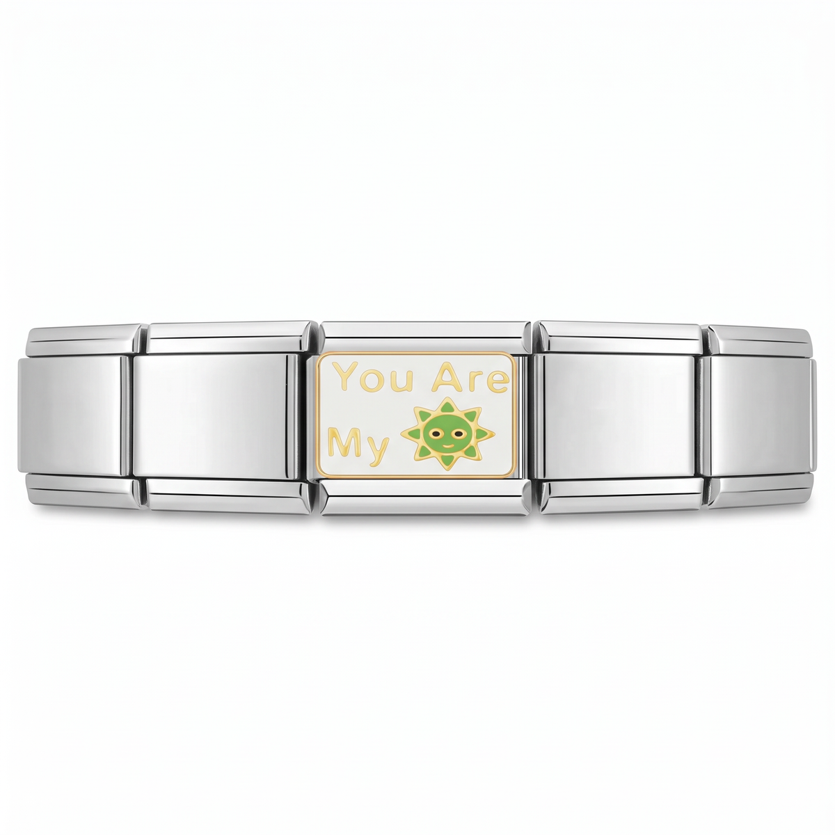 Charm You are my sun en pulsera italiana de eslabones