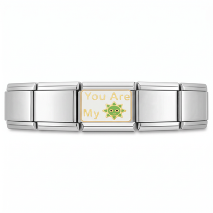 Charm You are my sun en pulsera italiana de eslabones