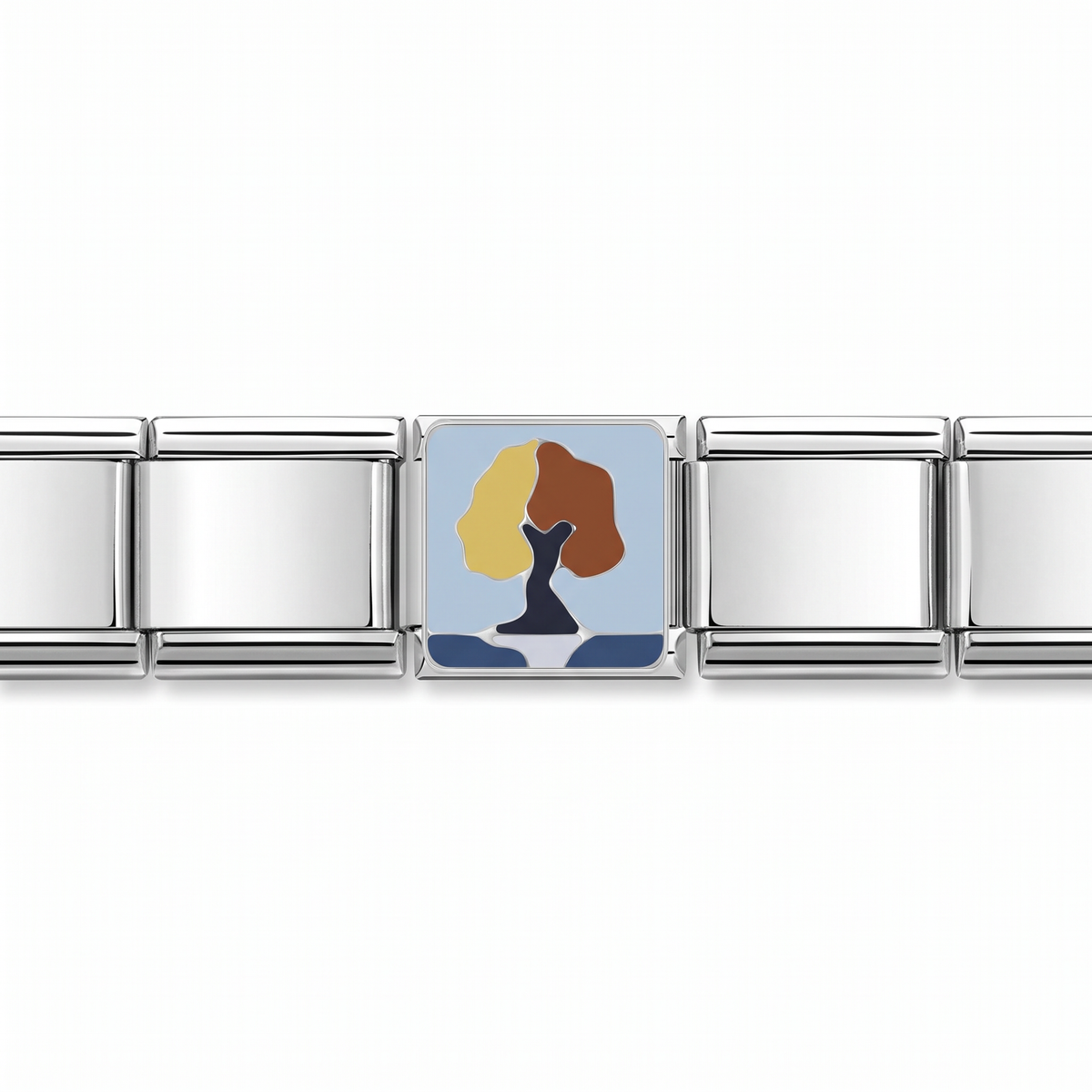 Charm Arbol en pulsera italiana de eslabones