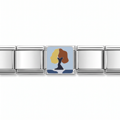 Charm Arbol en pulsera italiana de eslabones
