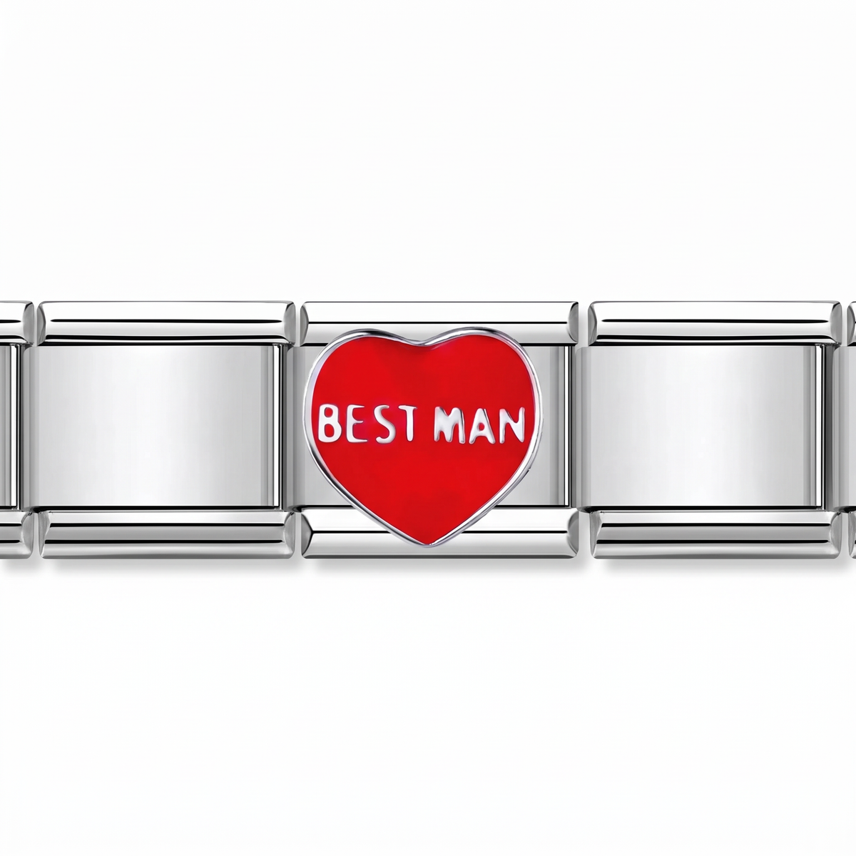 Charm Best Man en pulsera italiana de eslabones