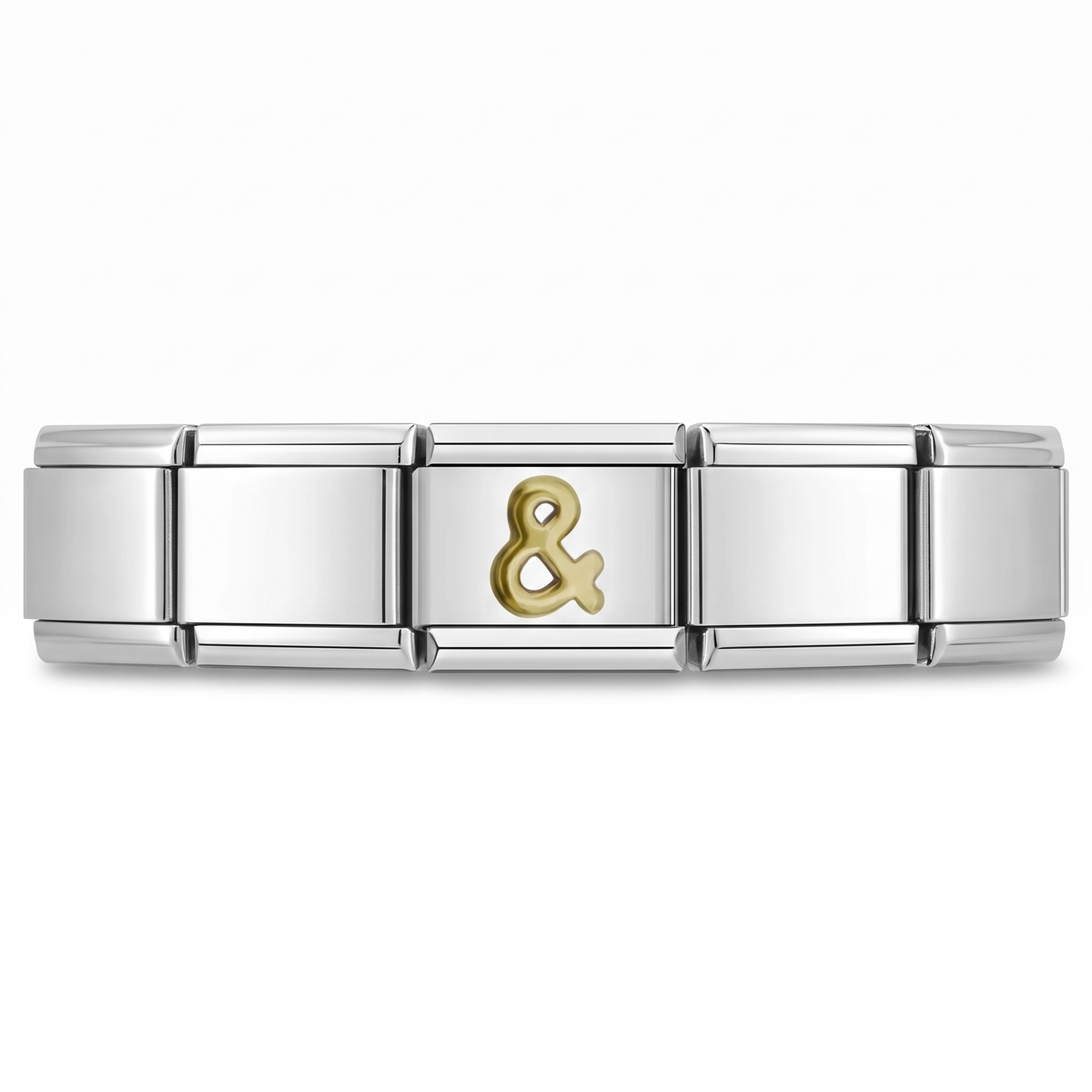 Charm & en pulsera italiana de eslabones