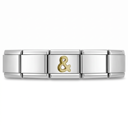 Charm & en pulsera italiana de eslabones