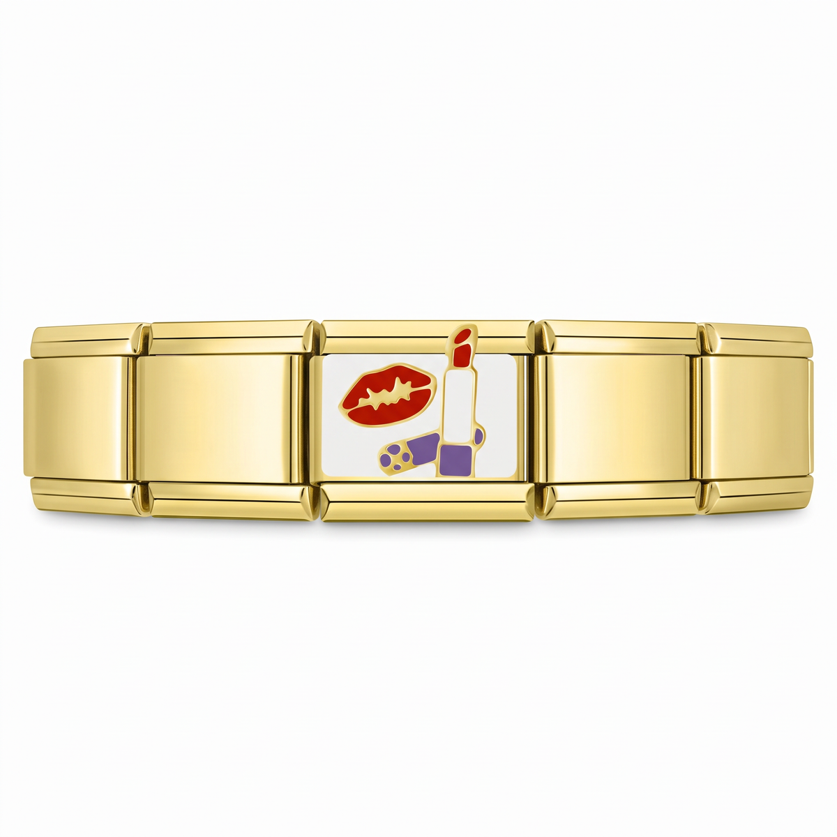 Charm Labial Beso en pulsera italiana de eslabones