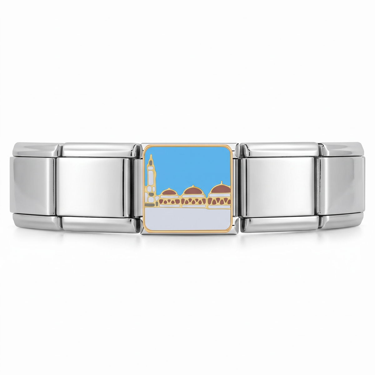 Charm Arquitectura Sagrada en pulsera italiana de eslabones