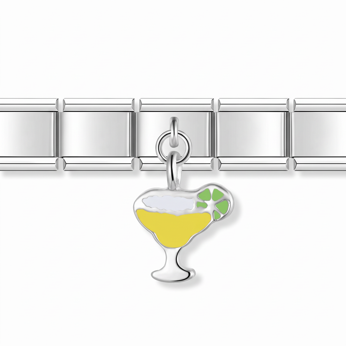 Charm Margarita Vibes en pulsera italiana de eslabones