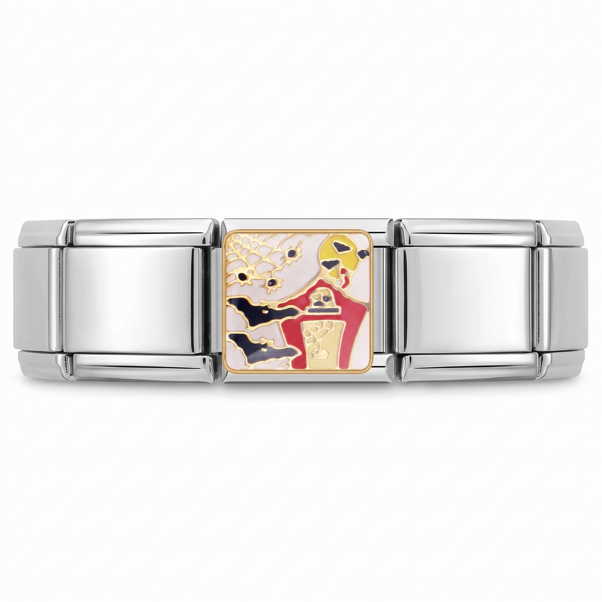Charm Halloween (Casa Embrujada) en pulsera italiana de eslabones