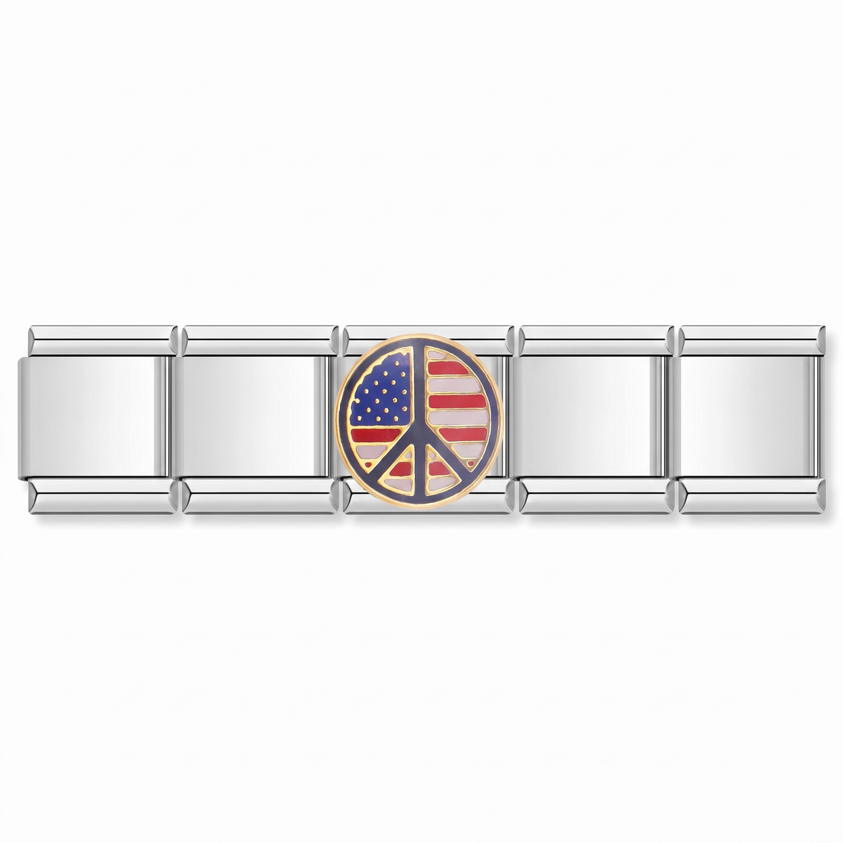 Charm Estados Unidos en pulsera italiana de eslabones