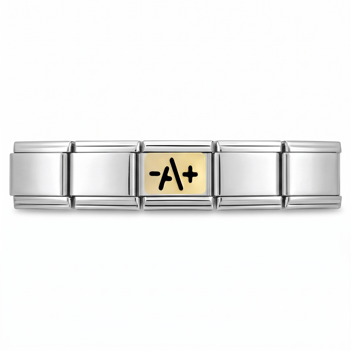 Charm -A+ en pulsera italiana de eslabones