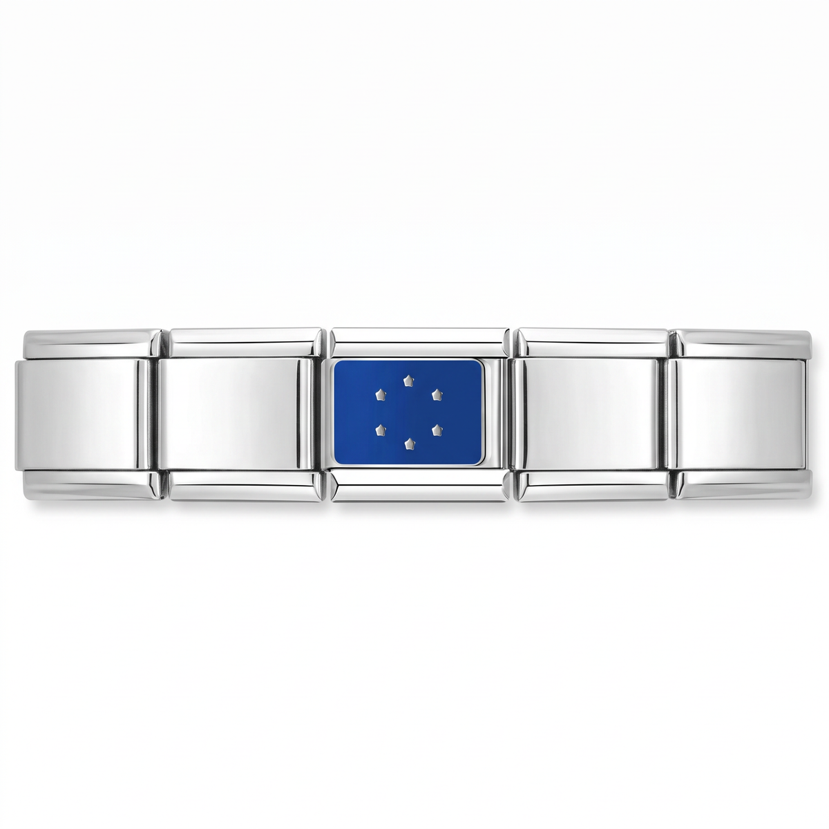 Charm Bandera de Oceanía en pulsera italiana de eslabones