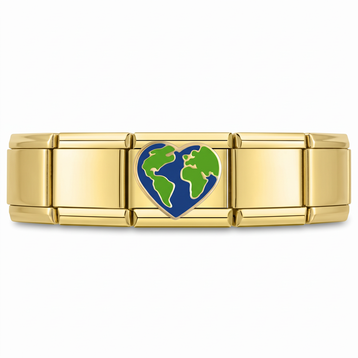 Charm Planeta Viaje en pulsera italiana de eslabones