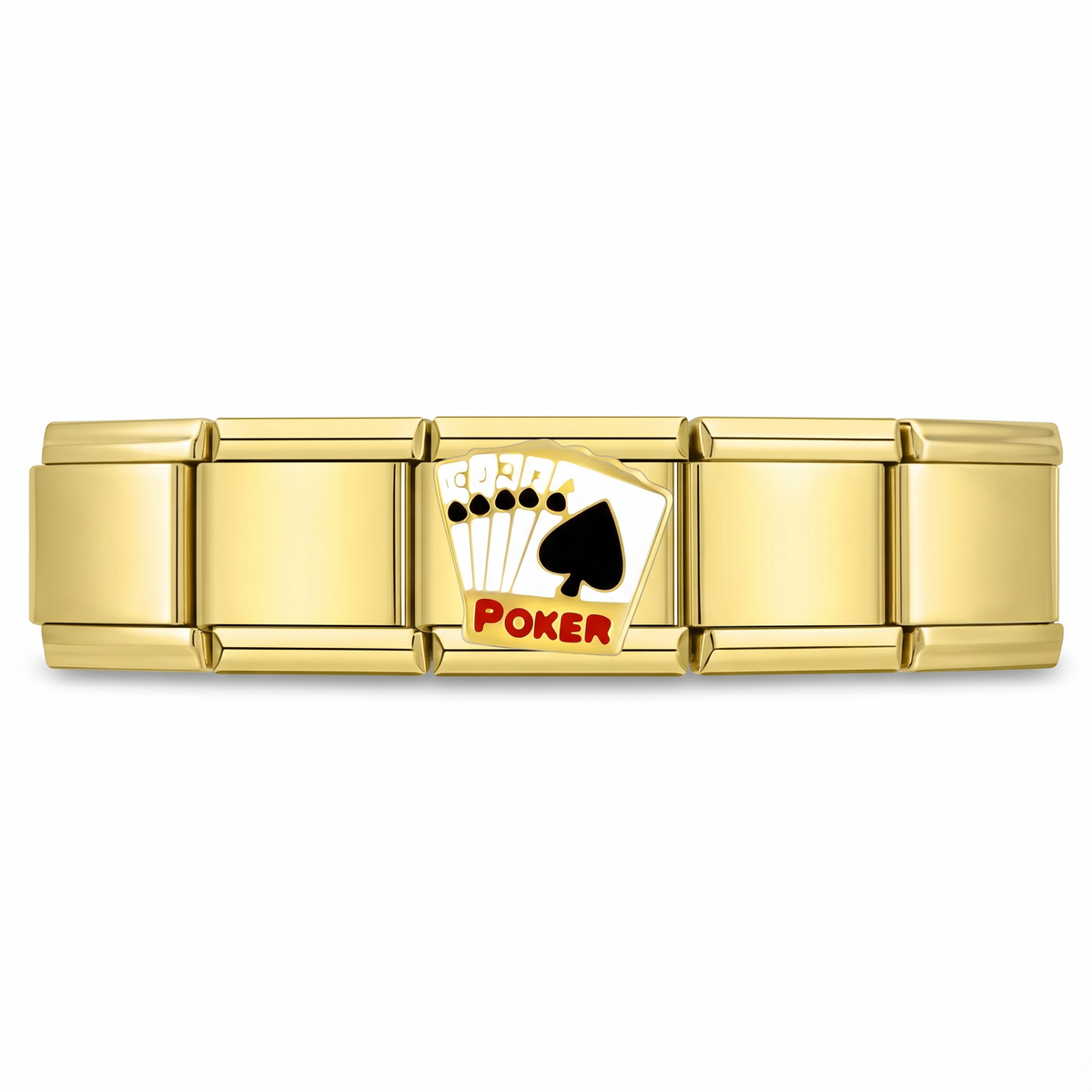 Charm Poker en pulsera italiana de eslabones
