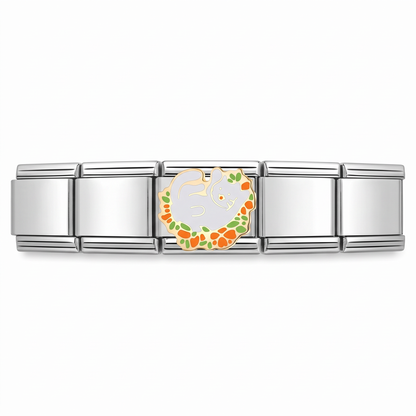 Charm Gatita en pulsera italiana de eslabones