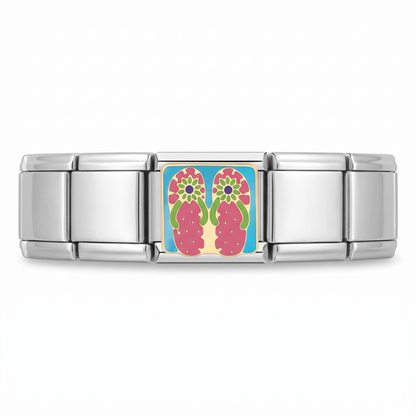 Charm Sandalias en pulsera italiana de eslabones