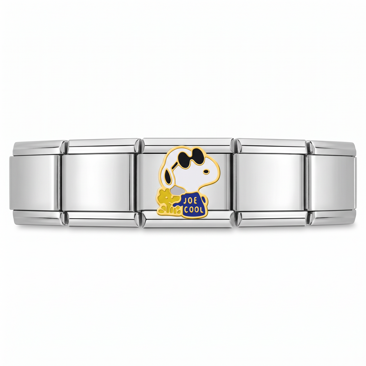 Charm Perrito Cool con Lentes en pulsera italiana de eslabones