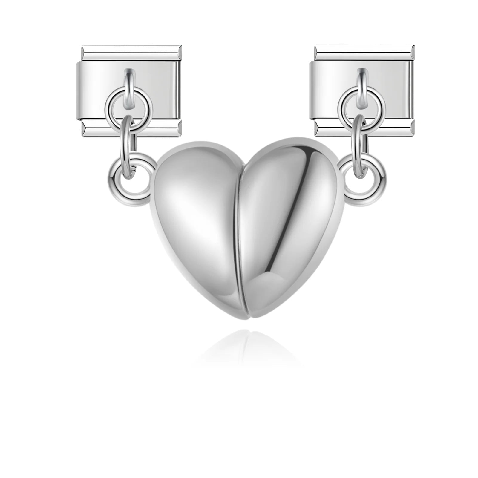 Par de Charms Corazón con Imán - Italian Charms
