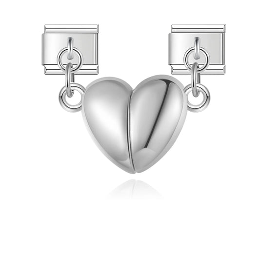 Par de Charms Corazón con Imán - Italian Charms