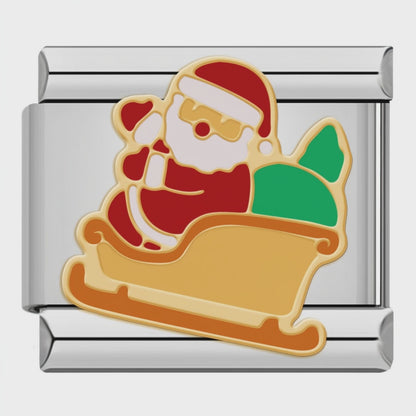 Video del Charm Trineo de Santa (Plateado)