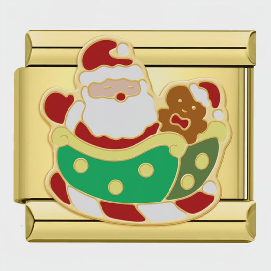 Video del Charm Santa Claus con Costal Verde