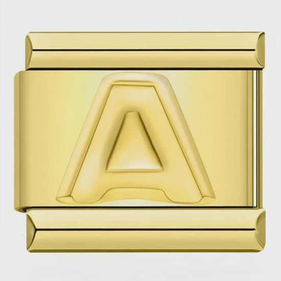 Video del Charm Letra A (Dorado)
