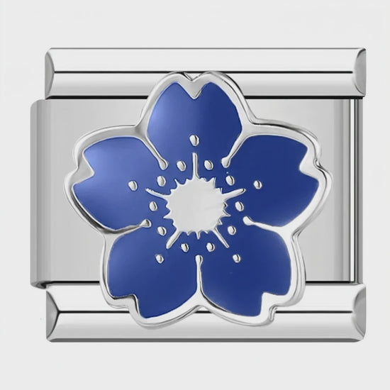Video del Charm Flor Azul (Plateado)
