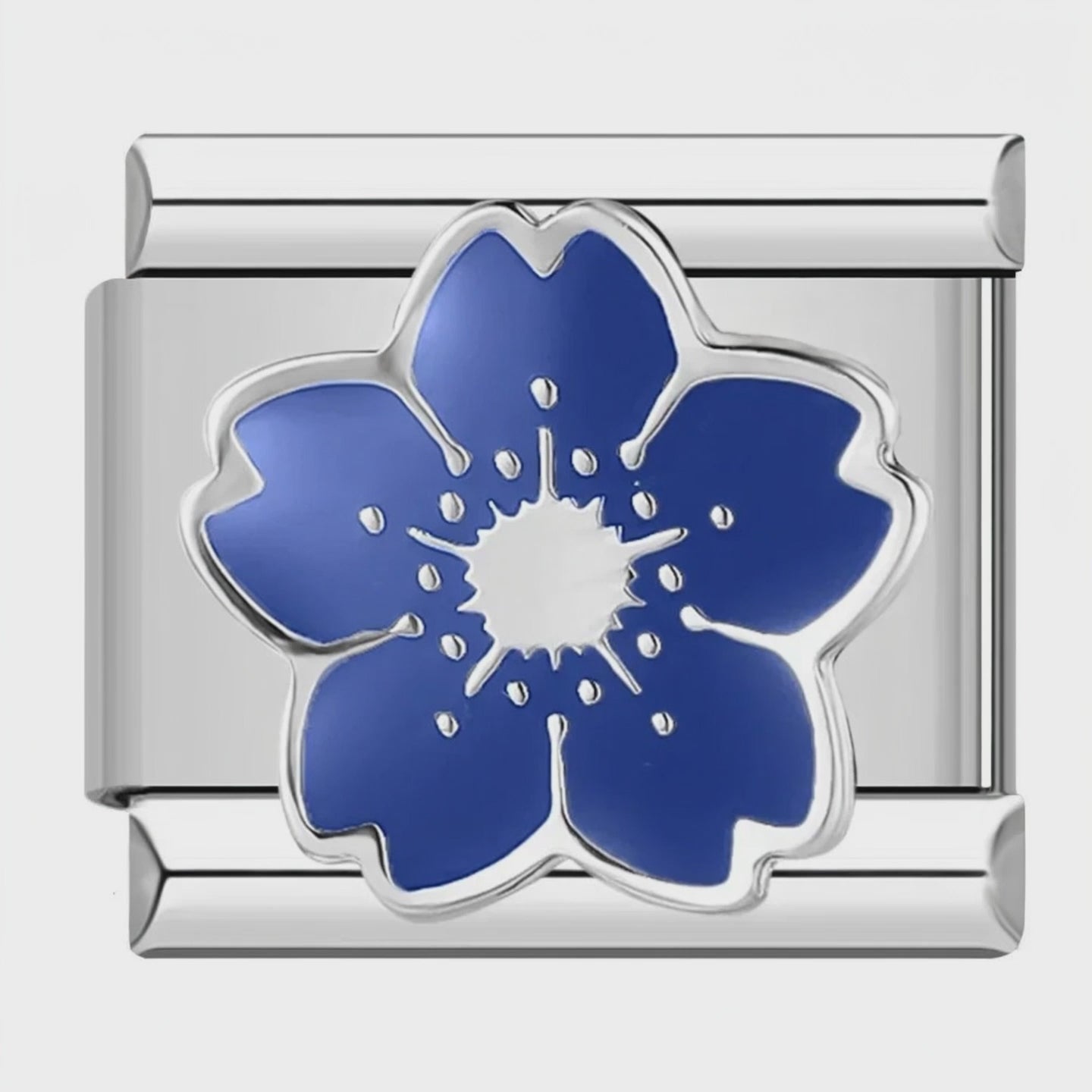 Video del Charm Flor Azul (Plateado)