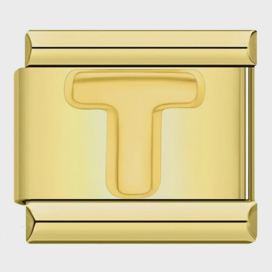 Video del Charm Letra T (Dorado)