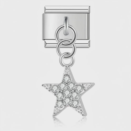 Video del Charm Colgante Estrella Plata (Colgante con Brillos)