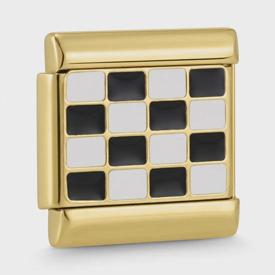 Video del Charm Ajedrez / Bandera Formula 1 (Dorado)