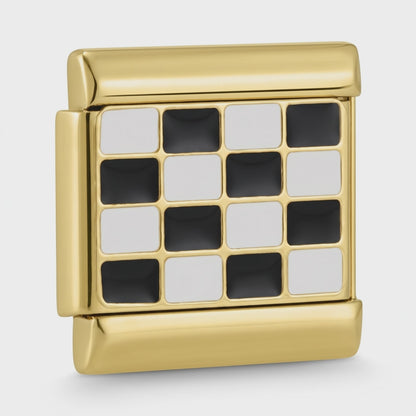 Video del Charm Ajedrez / Bandera Formula 1 (Dorado)