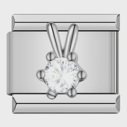 Video del Charm Conejito de Cristal (Plateado)