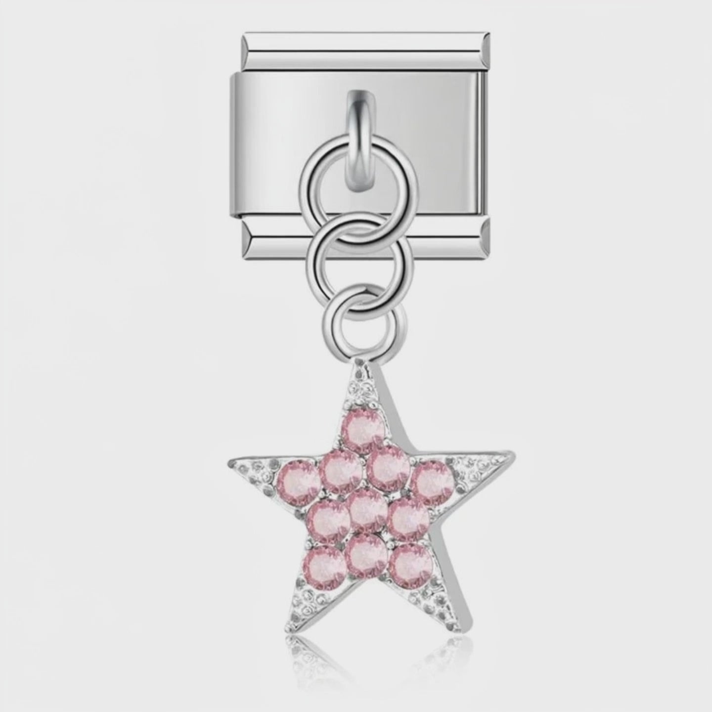 Charm Estrella Rosa (Colgante con Brillos) – video