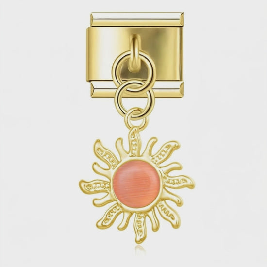 Charm Colgante sol naranja (Dorado) – video