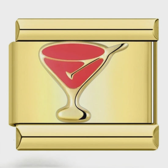 Video del Charm Vino Coctel Martini (Dorado)