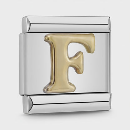 Video del Charm Letra F (Plateado)