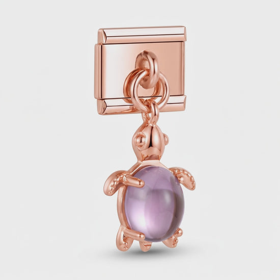 Video del Charm Colgante Tortuga Oro Rosa