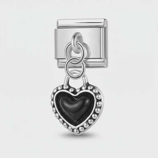 Video del Charm Corazón Negro (Colgante, Plateado)