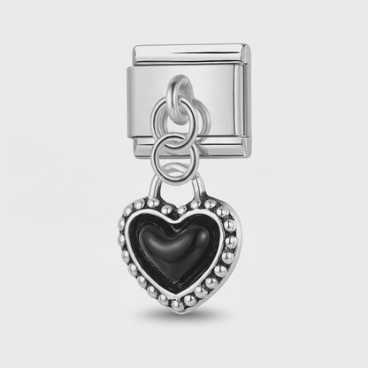 Video del Charm Corazón Negro (Colgante, Plateado)